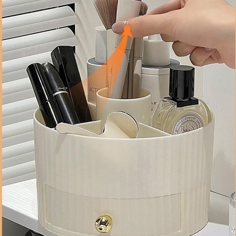 Kosmetik-Aufbewahrungsbox mit mehreren Fächern und Schublade Schreibtisch-Organizer Make-up-Pinsel-Organizer Große Kapazität Präsentationsständer