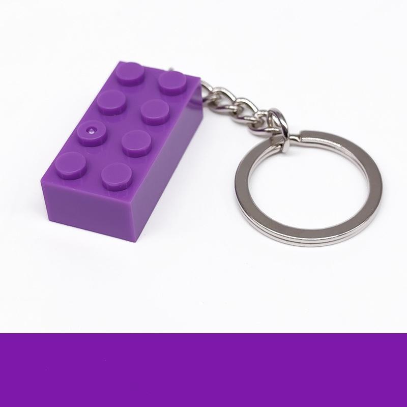 Building Block Keychain 16colors 2*4 Points Children's Novel Toys Accessories Small Particle Bricks Pendant