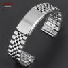 Folding Buckle Bracelet 12mm 14mm 16mm 18mm 20mm 22mm Stainless Steel Watch Straps Wristband Silver Metal Universal Watch Band