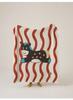 New Dark Horse Wavy Knit Throw Blanket - Cute & Fun for Office Naps, Sofas, or Decor.