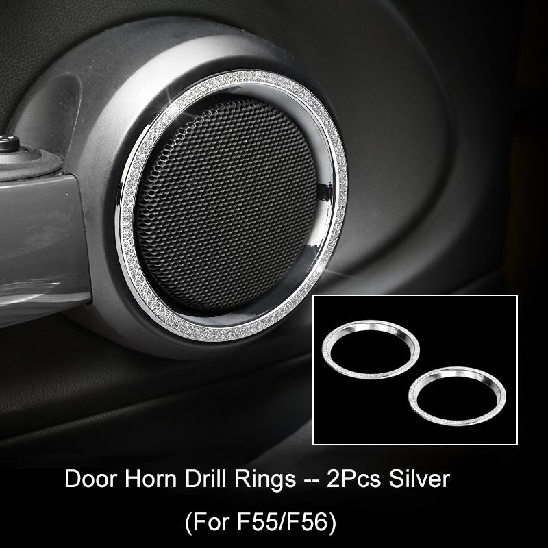 

Интерьер автомобиля кольцо с бриллиантами наклейка украшение блестящий декор блестящие аксессуары для девочек для Mini Cooper F54 F55 F56 F60 Horn F55F56 Silver