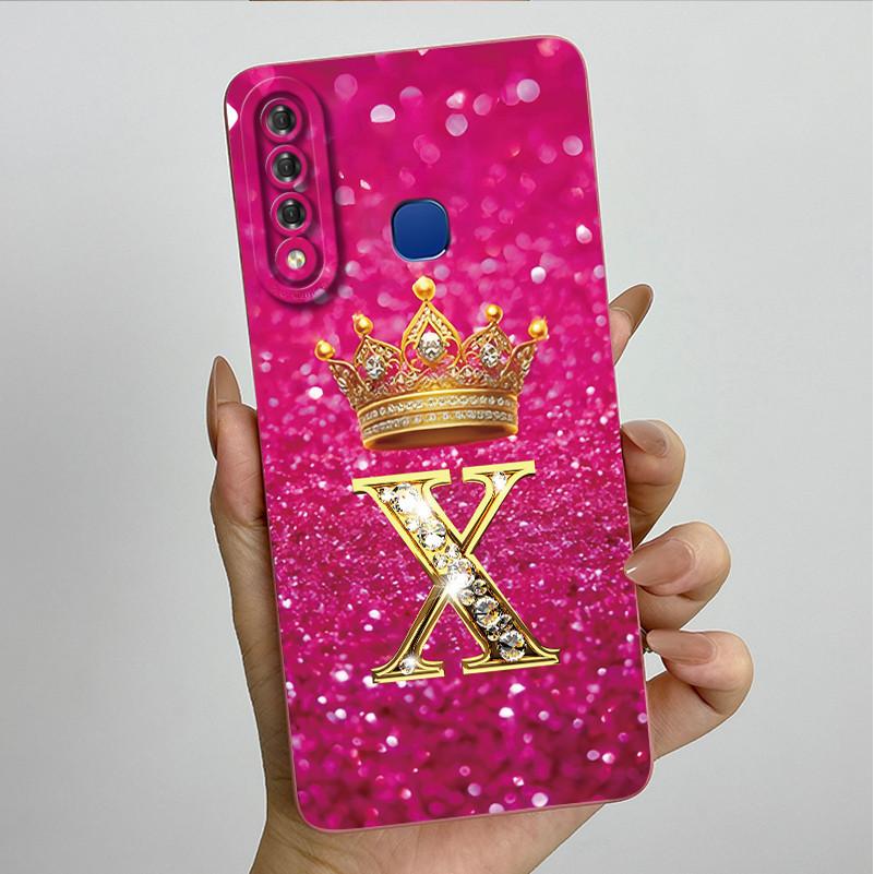 

For Infinix S4 X626 / Smart 3 Plus X627 Fashion Initial Letter Couple Phone Case Soft Silicone TPU Lens Protective Casing Infinix S4