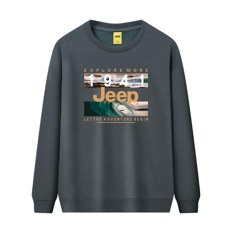 JEEP Men s Casual Round Neck Pullover Sweatshirt 3XL