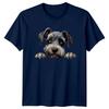 Cute Schnauzer Dog Peekaboo TShirt Pet Lover Graphic Tee