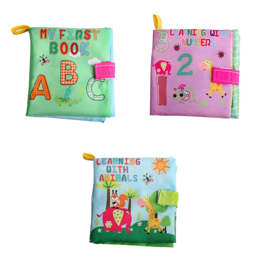 Baby 3D Stoffbuch Früherziehungsspielzeug mit Knisterpapier Geometrisches Design zur kognitiven Entwicklung