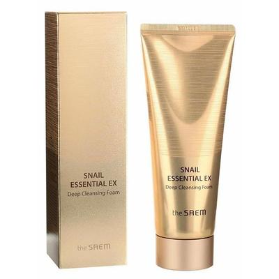The Saem Gold Snail Essential Ex Schiuma Detergente Profonda 150ml, Nutriente, Idratante, Cosmetici Coreani, Kbeauty, campione