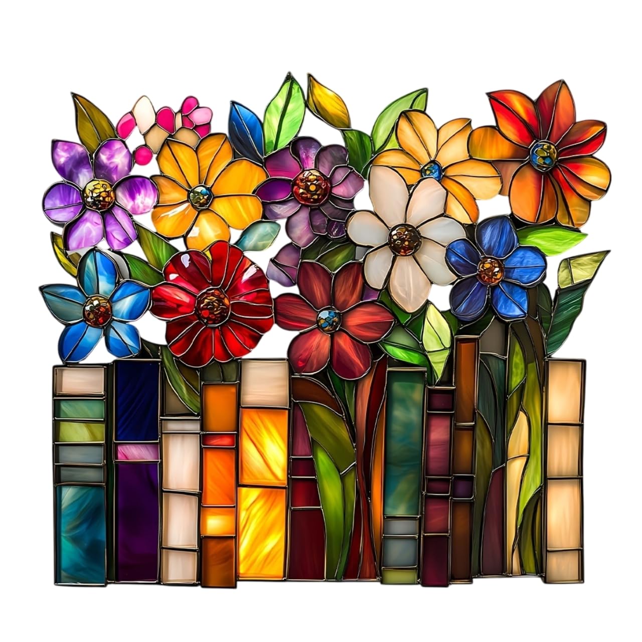 

СЕМЬ ЭБИСУ Витражная Растение и Цветок Акриловая Подвесная Комнатная Панель Ботаническое Искусство В Стиле Стекла Украшение, Декор, Декор, (1, Цветок)