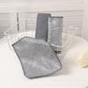 Single/Double-Sided Silver Fabric Dishcloth Dish Towel Absorbent Non-Stick Oil Dish Rag Housework Oil Removal Kitchen Cleaning