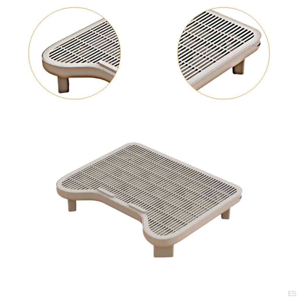 Step Cat Litter Mat Easy Cleaning Lightweight Sturdy Indoor Pedal Stool Elevated Catcher Double