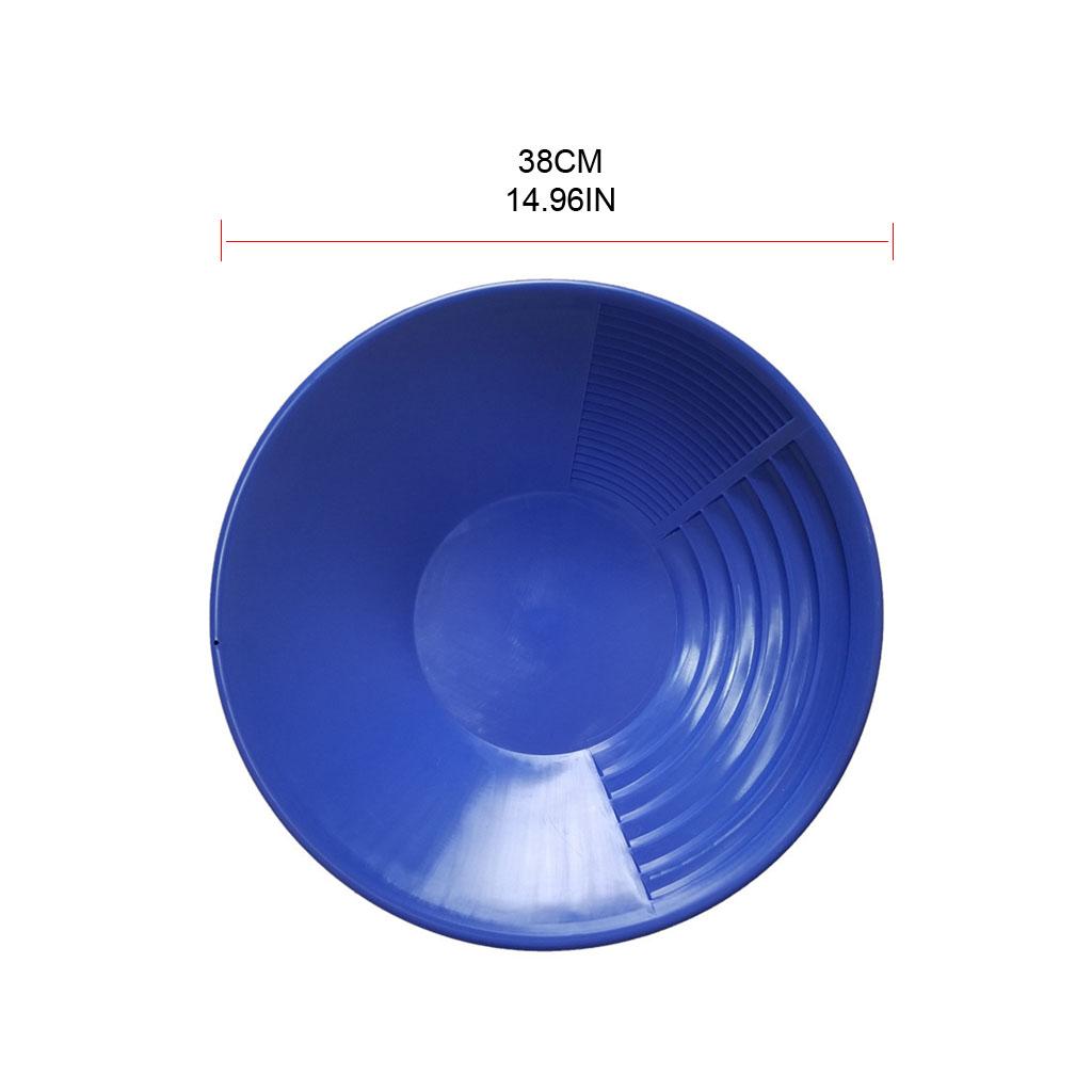15-inch Gold Panning Basin Nugget Sluicing Pan for W/ Dual Riffles Prospecting Dredging River Tool for Metal Detector Pa