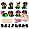 Dog Theme Birthday Scratch Cards Set Diy Puzzle Toys For Children Decor Party