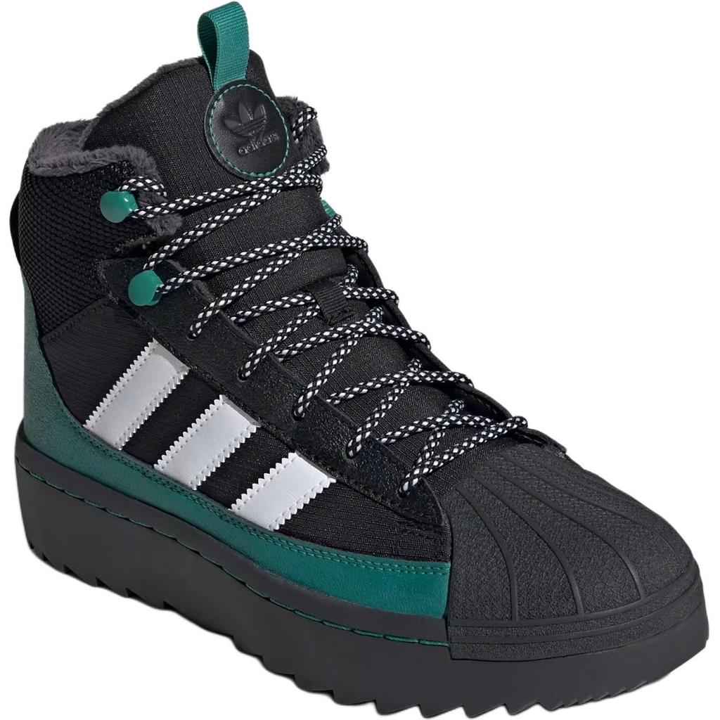Adidas Originals Superstar Winterized Trek Comfortable Shock Absorbing Waterproof High Top Outdoor Shoes Kids Shoes Black ID1018