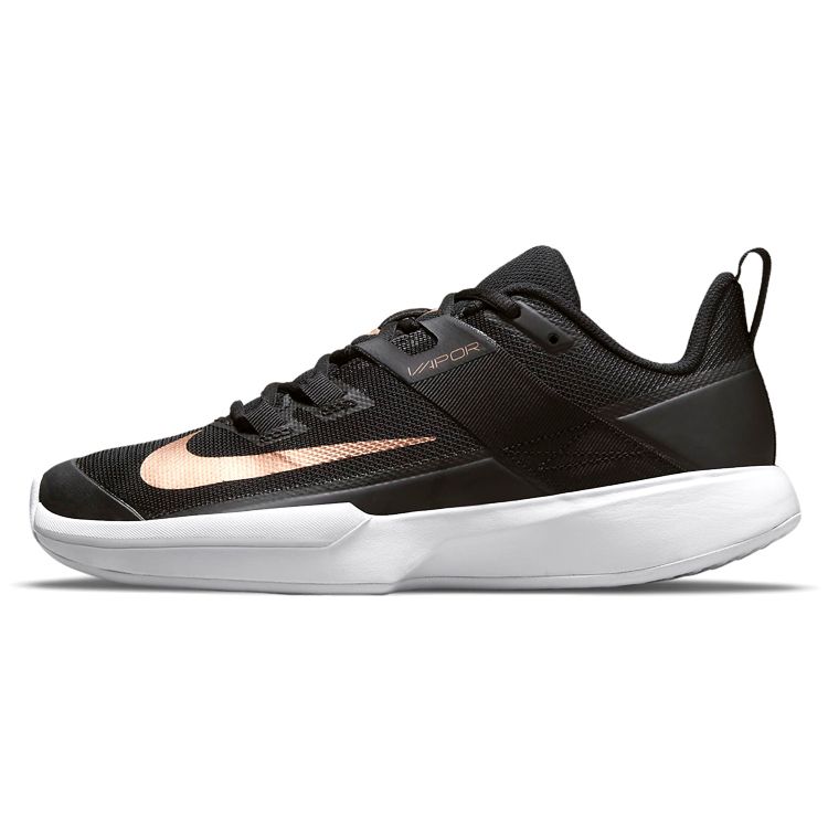 NikeCourt Vapor Lite Black Metallic Red Bronze Women Sneakers White DC3431-033 38