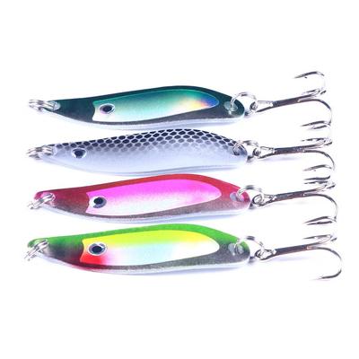 4PCS Balıkçılık Cazibesi Kaşık 6.5g 5cm Metal Cazibesi Yapay Alabalık Pike Lures