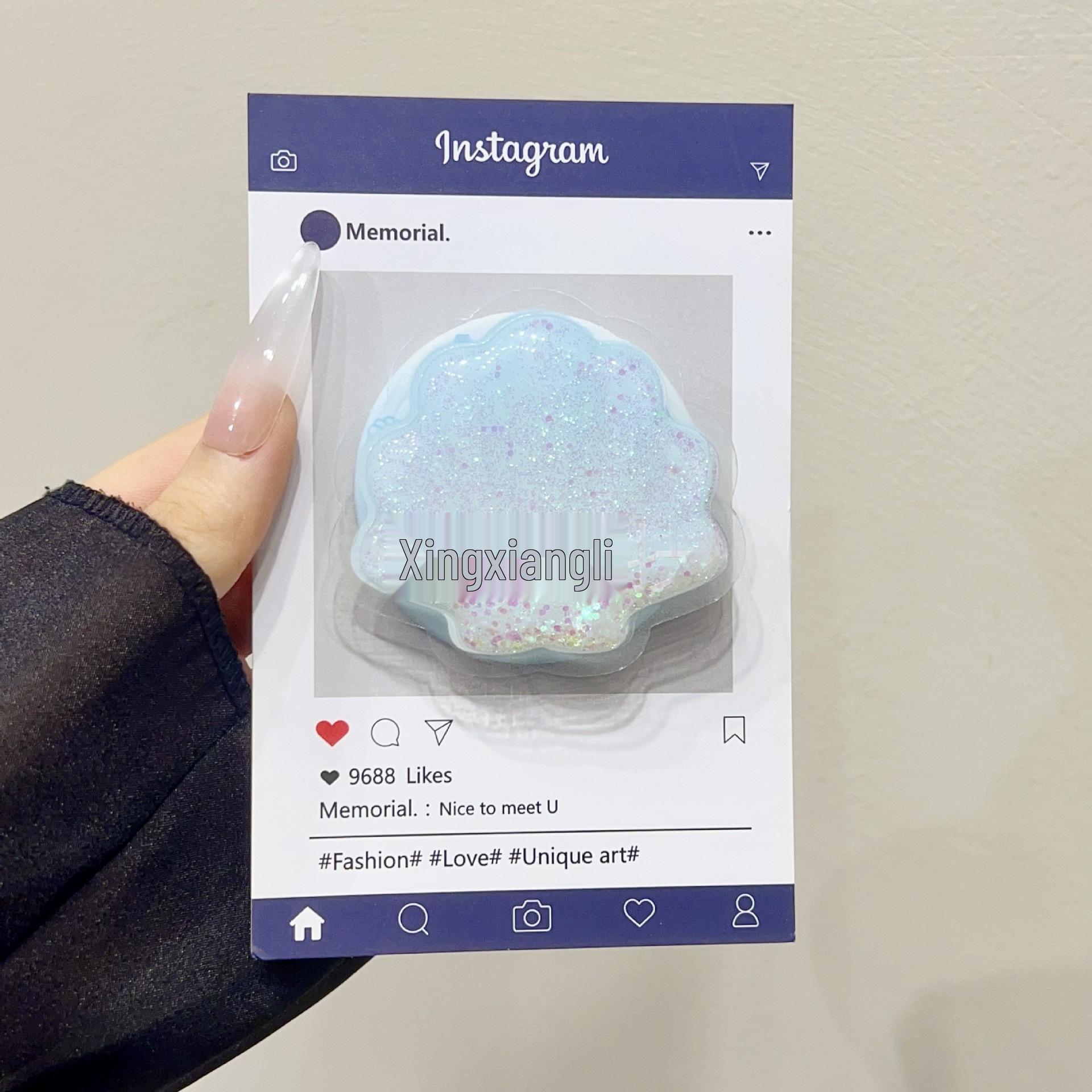 MagSafe-Compatible Fresh Style Sand Bag Shell with Magnetic Stand and Retractable Airbag OPP Bag Packed Magnetic Airbag Stand