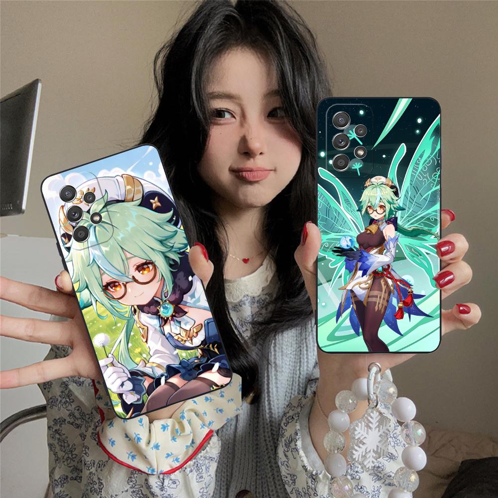 Game GI Sucrose Matte TPU Mobile Phone Case for Samsung Galaxy A56 55 54 53 52 51 36 35 34 23 16 15 5G Colorful Cover