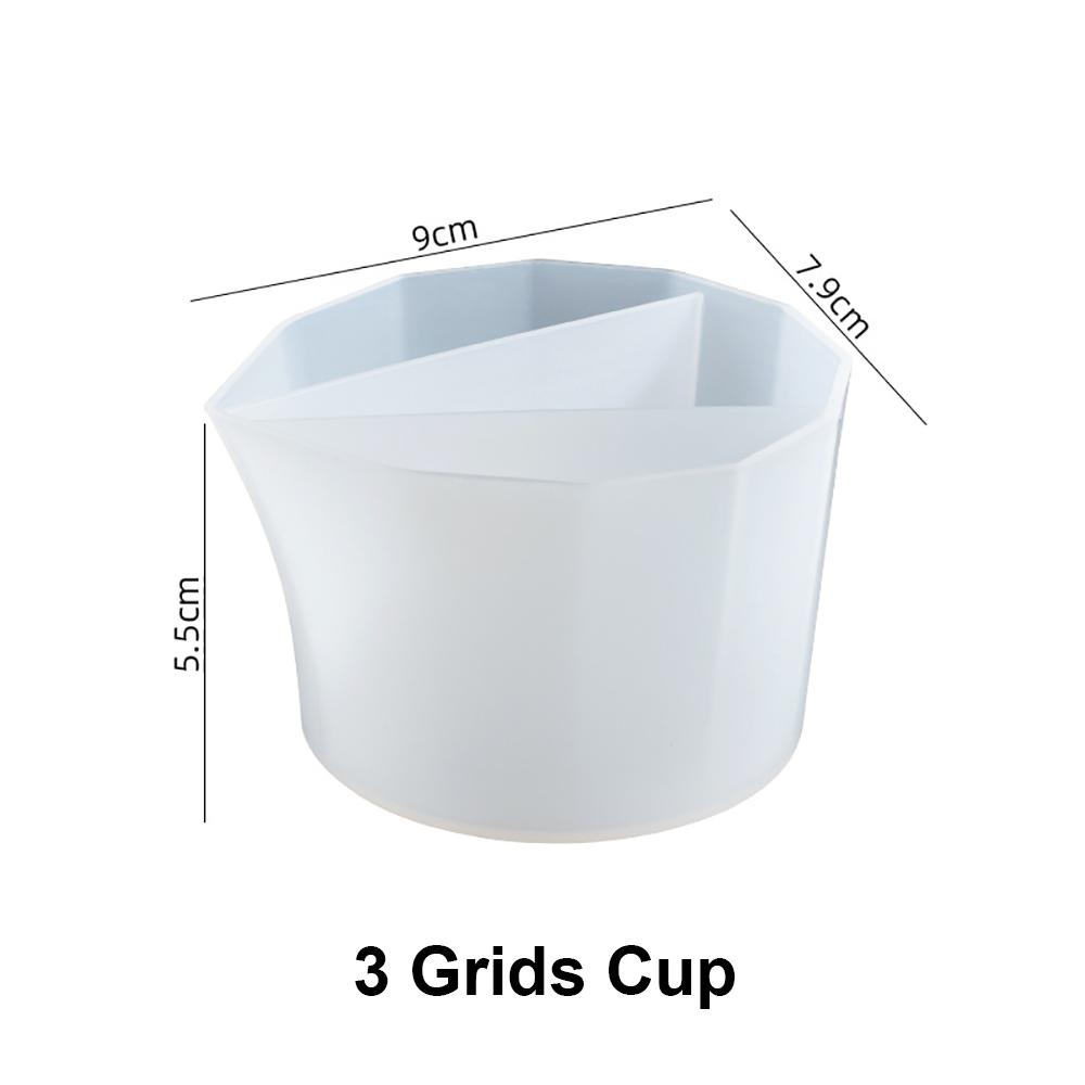 2/3/4/5Grids Silicone Distributing Cup Liquid Pigment Resin Color Mixing Cup Resin Cup for DIY Epoxy Resin Crafts Making Tools
