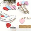 50Pcs/Pack Wood Heart Tags Hanging Craft DIY Wood Tags Hanging Tags Wooden Heart Scrapbooking Craft Wedding Party Home Decorations