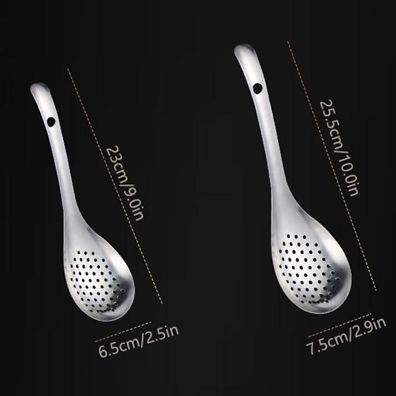 Durable Stainless Steel Kitchen Spoon With Holes Cuisine Caviar Builder Roe Sauce Strainer Spoon Kitchen Cooking Gadgets
