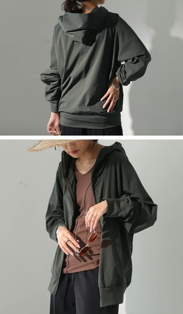 Antiqua Women's Long Sleeve Rash Guard Hoodie, PS-00349, Free Size 02, Khaki