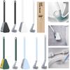 Golf Toilet Silicone Brushes With Holder Setclose Bathroom Cleaning Soft Tools