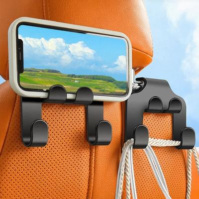 Universele Auto Hoofdsteun Haken Heavy Duty ABS Achterbank Hanger voor Handtassen Boodschappen Jassen Paraplu Auto Organizer Accessoires