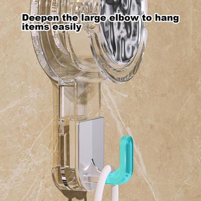 Suction Hooks For Wall No Drill Bathroom Organizer Holder Multifunctional Space Saving Hangers For Shower Kitchen Bathroom Dorm