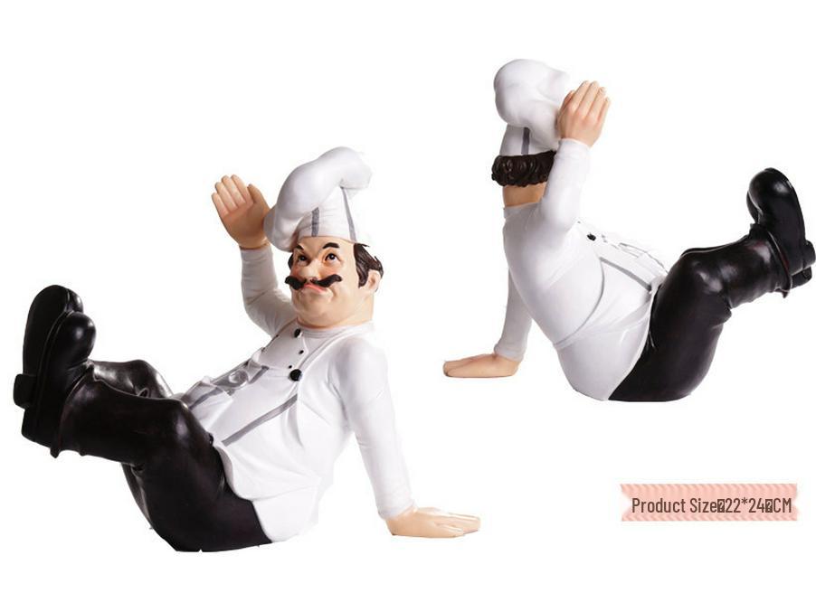 American Chef Doll Soft Figurine - Dessert & Pastry Shop Display Model