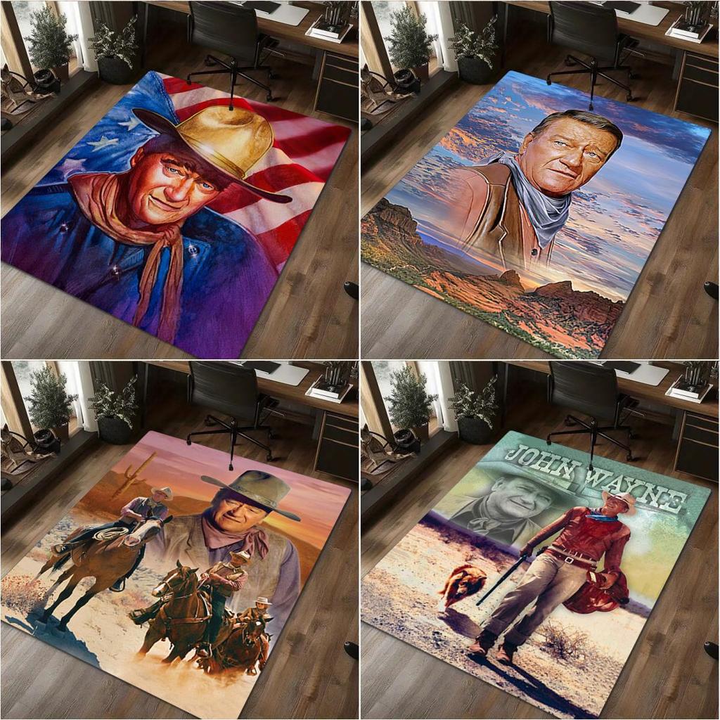 John Wayne Print Rug - Computer Chair Area Rug home decoration Carpet For Living Room Bedroom Flooring Mat