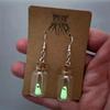 1 Pair Glow In The Dark Halloween Luminous Earrings - Gothic Charm Cartoon Hanging Style for Women
