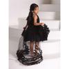 Children's Dress Black Tail Princess Skirt Halter Neck Mesh Dress Piano Performance Costume