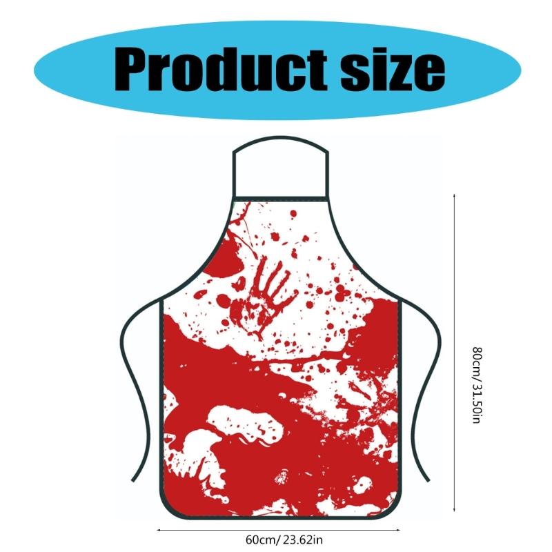 Frightening Adult Apron with Blood Splatter Halloween Party and Cooking Costume Horror Clothing for Pranks and Cosplay