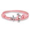 Nautical Men Anchor Bracelet Handmade Adjustable Surfering Rope Braslet Unfading 3mm Thin String Braclet Homme