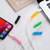 10pcs/set Spiral USB Data Charging Cable Earphone Line Cord Protector Silicone Case Cover Prevent The Phone Charging Cable From Breaking
