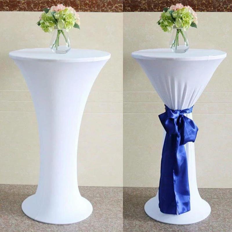60/70/80X110Cm Stretch High Top Cocktail Table Cover Spandex Standing Table Cloth Bar Hotel Dining Party Banquet Wedding Decor
