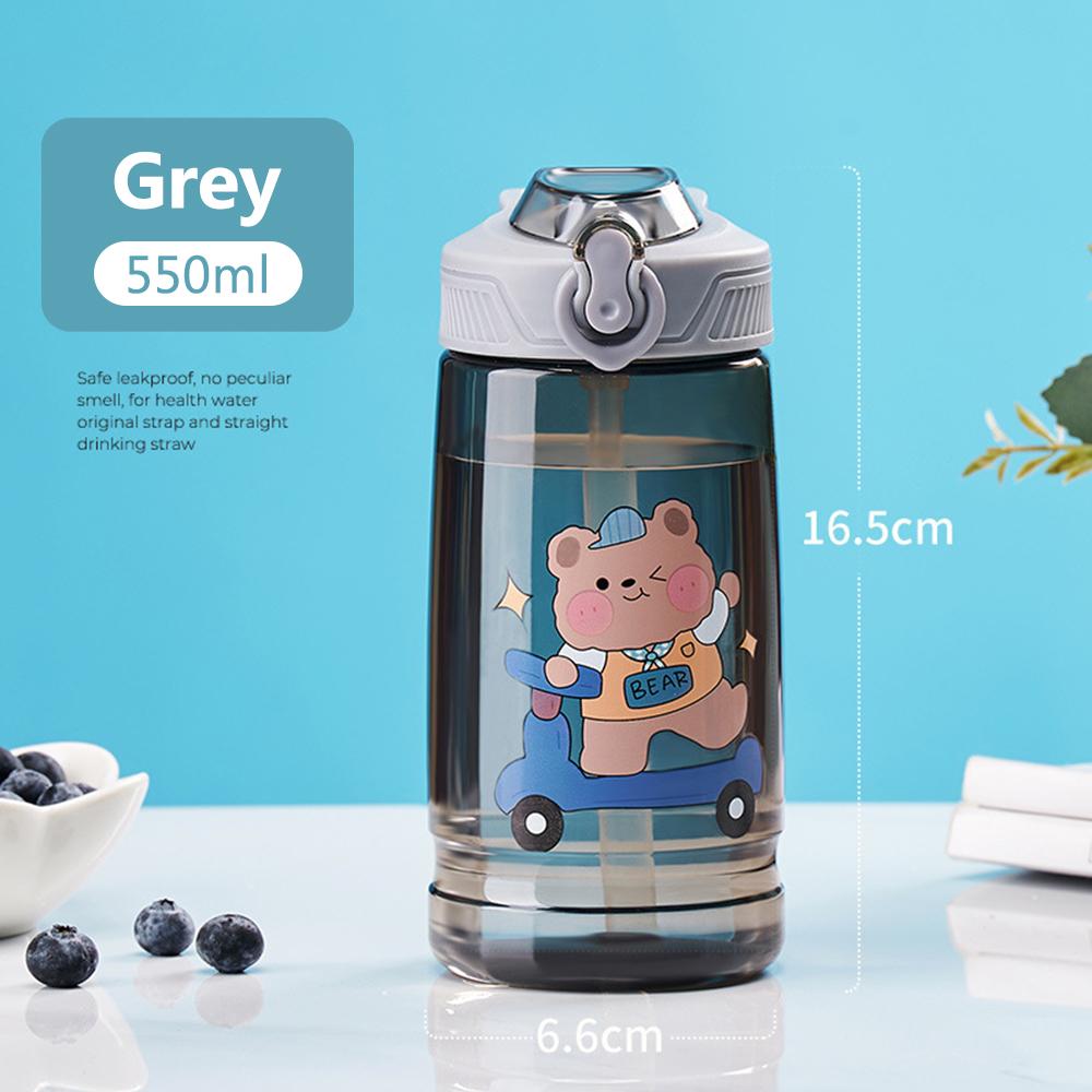 

550 мл пластиковая чашка с динозавром, детские бутылки с водой из мультфильма с соломинкой, студенческая детская чашка для воды, портативная бутылка для питья, посуда для напитков 550ML