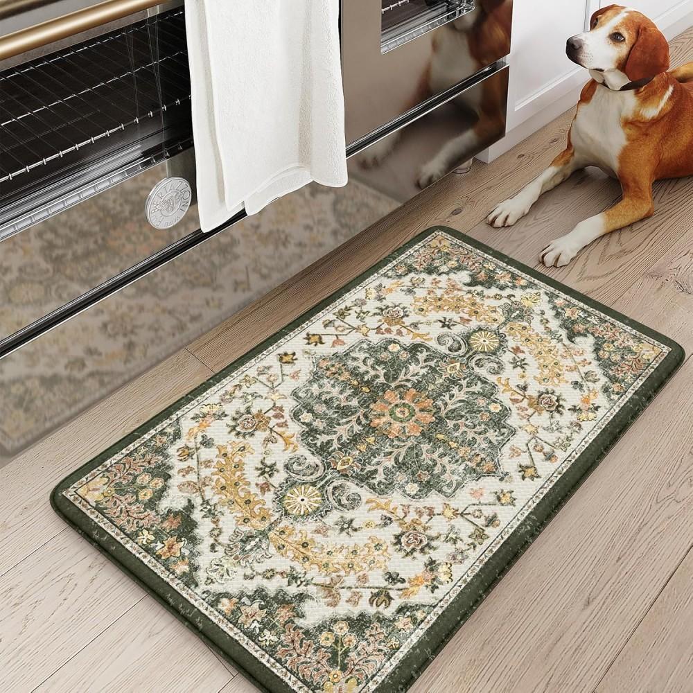 

Кухонний килимок проти втоми Килим в стилі бохо Вінтажні килимки Нековзкий кухонний килимок для підлоги Комфорт Кухонний килимок для раковини Пральня 2PC-50x80-50x150cm