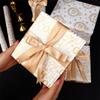 17" X 118" Wrapping Paper Roll Metallic Gold Foil White Wrapping Paper with Christmas Tree Design Gift Wrap for Xmas Holiday New
