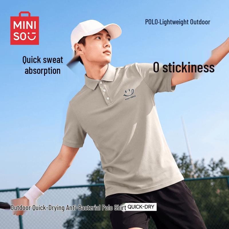 MINISO Men's Quick-Dry Breathable Polo Shirt