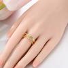 Authentic copper Golden Multilayer Interwoven Ring Geometric Lines White Zirconia Womens Ring Accessory Valentine Fine Gift
