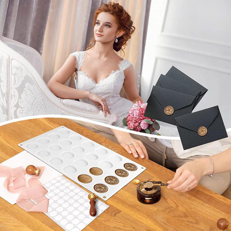 New 24/12/4 Cavity Wax Seal Stamp Mold Silicone Pad Mat DIY Craft Wax Sealing Mat Tool Scrapbooking Gift Package Invitation Card