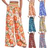 New Summer Casual and Comfortable High-waisted Wide-leg Printed Trousers for Women