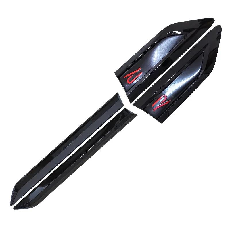 Valve Stems Caps 4Pcs Car Fender Side Emblem Bumper Strip Badge Sticker For Volkswagen VW Rline GTI 4MOTION Polo Golf Jetta Tigu zw7