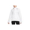 Solid Color Hooded Zip-Up Long Sleeve Jacket Women Jackets White FB7452-100