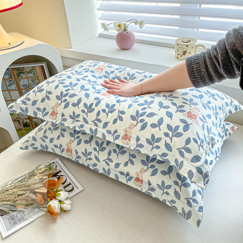 Children's Floral Pillowcase Set - Cotton with Memory Foam Core Cover (30x50cm & 40x60cm)