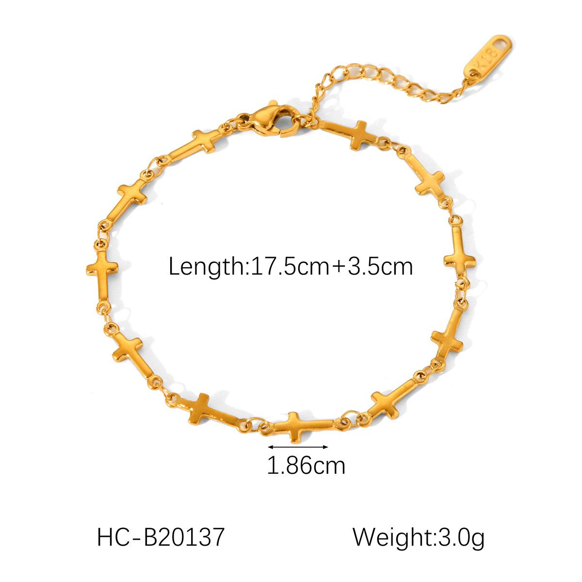 Trendy titanium steel jewelry cross chain stainless steel necklace fashionable unique titanium steel bracelet