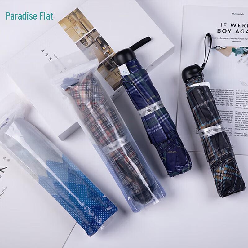 Heaven Classic Plaid 3-Fold Umbrella