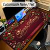 Christmas Theme Personalized Mouse Pad Custom Name Text Non Slip Desk Pad For Laptop Office Desktop