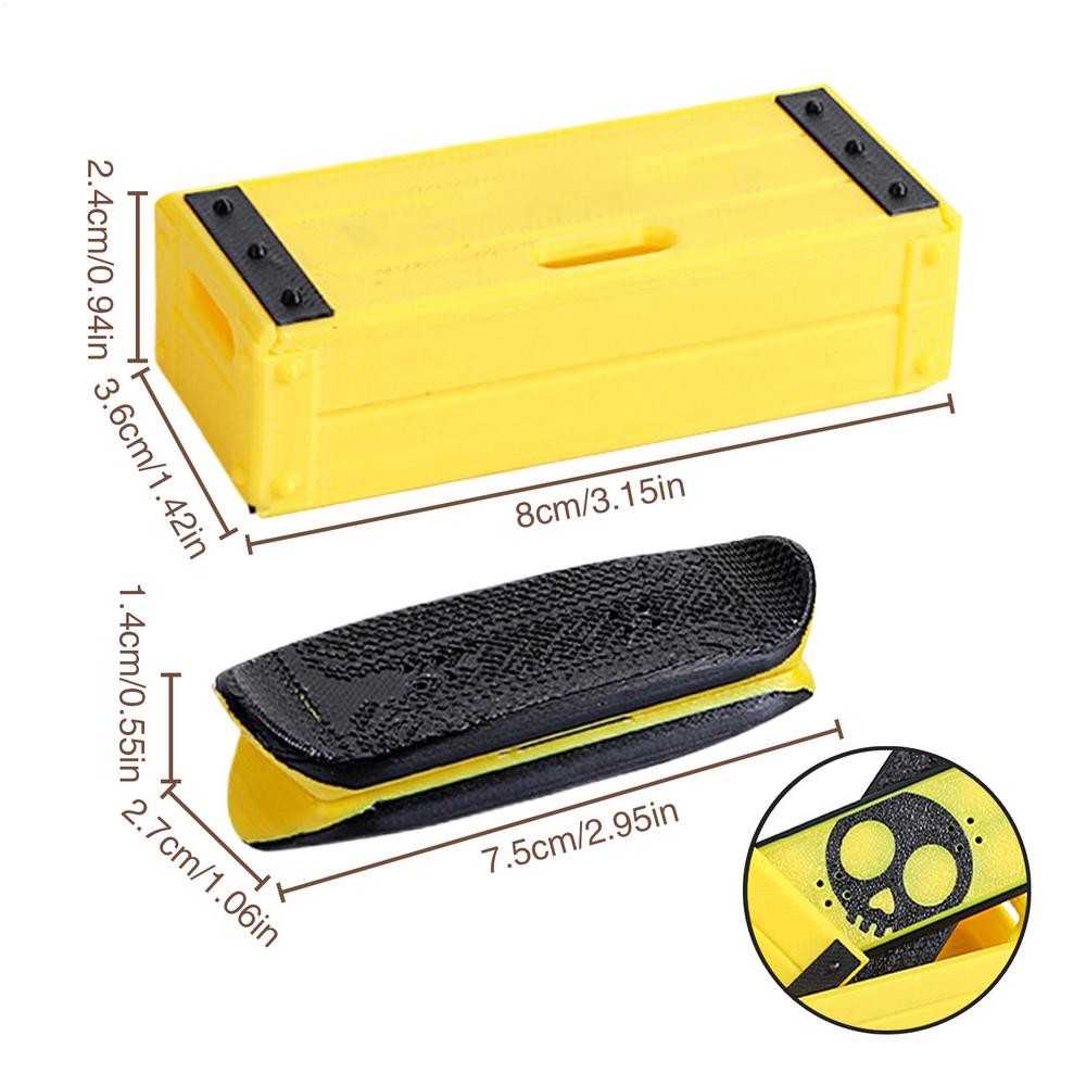 Mini Fingerboard 3D Printed Pocket-Sized Fingertips Surfboard Magnetic Mini Fingerboard Anti Stress Sensory Toys for Men Women