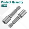 12Pcs 6-13mm Magnetic Hex Socket 1/4" Hex Shank CR-V Steel Quick-Release Impact Driver Socket Wrench for Impact Drill Power Nut